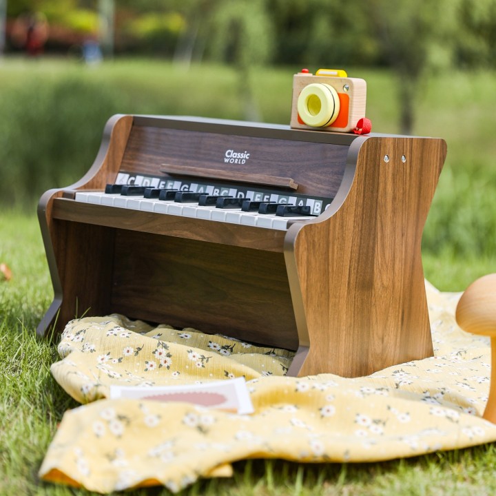 CLASSIC WORLD Wooden Classical Piano with Learning Book
