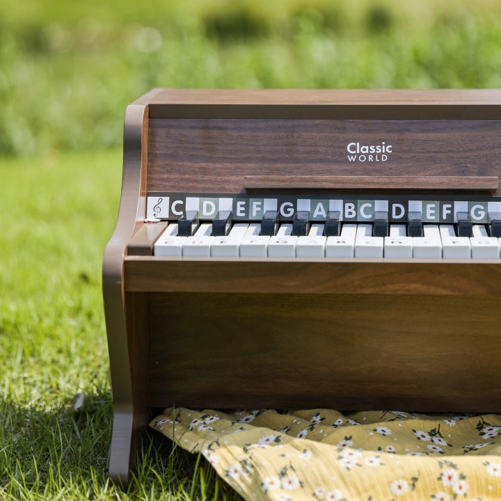 CLASSIC WORLD Drewniane Pianino Klasyczne z Książeczką do Nauki