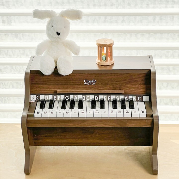 CLASSIC WORLD Drewniane Pianino Klasyczne z Książeczką do Nauki