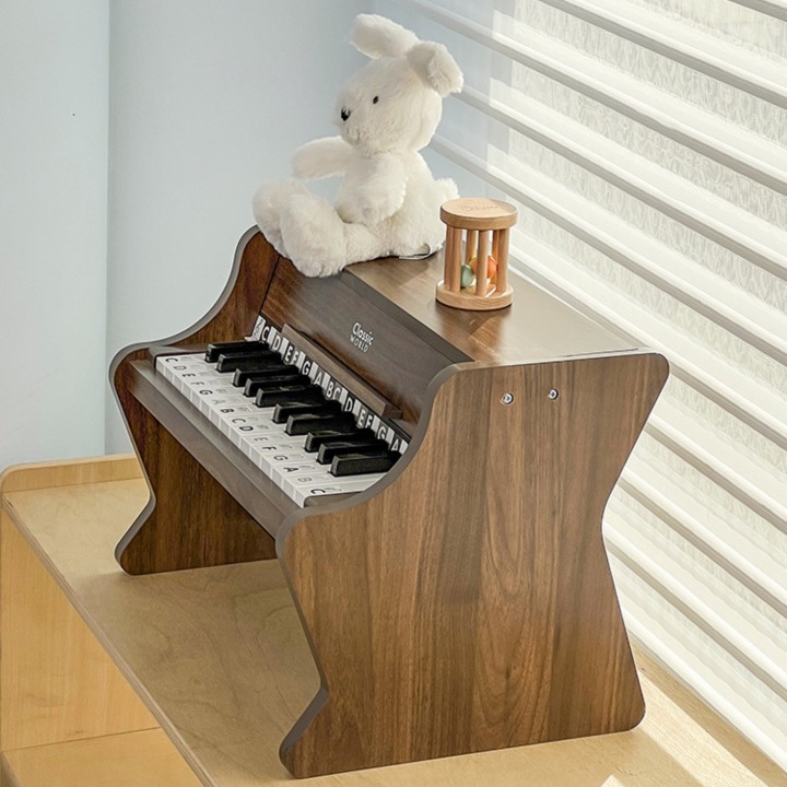 CLASSIC WORLD Drewniane Pianino Klasyczne z Książeczką do Nauki