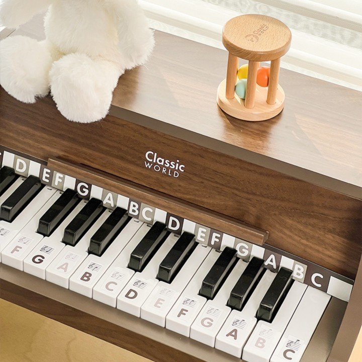 CLASSIC WORLD Drewniane Pianino Klasyczne z Książeczką do Nauki
