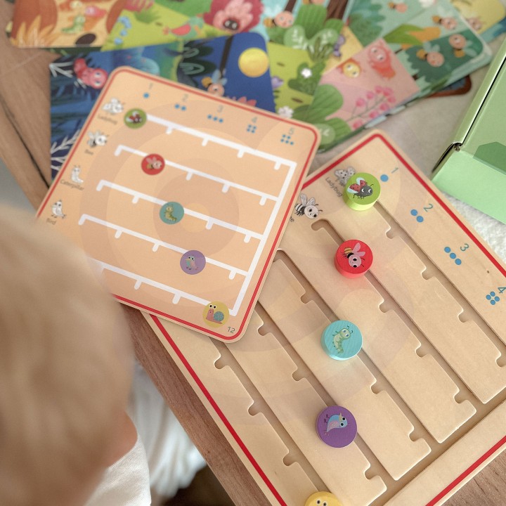 Drewniana Gra Nauka Liczenia Zwierzątka Tooky Toy - Edukacyjna Zabawka
