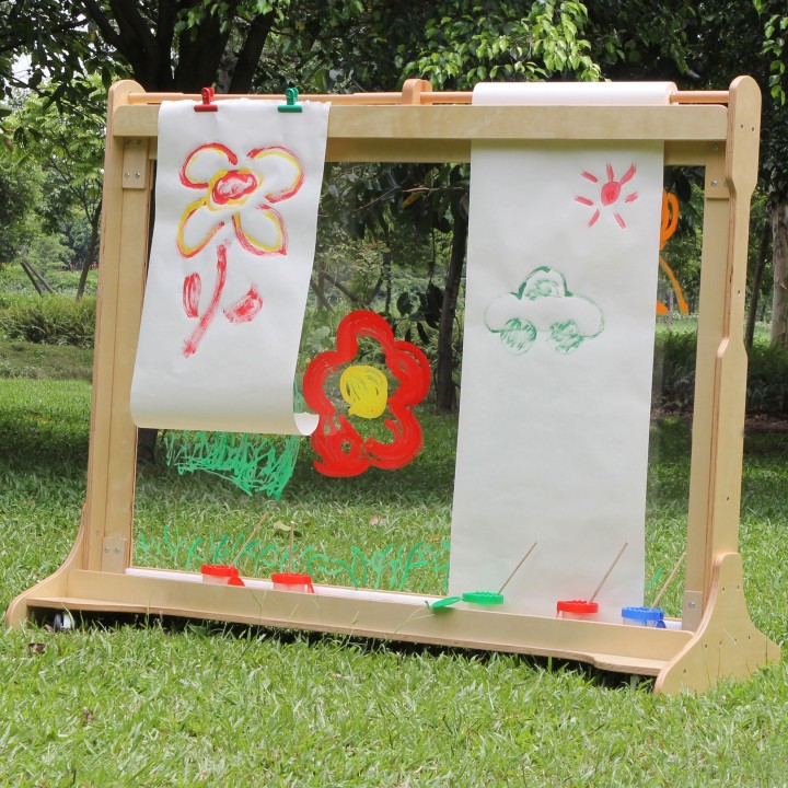 Okienko Do Malowania Masterkidz Ogromne 2 w 1 Uchwyt Na Papier