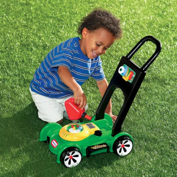 Little Tikes Kids Lawn Mower with Sound + Canister Garden Toy