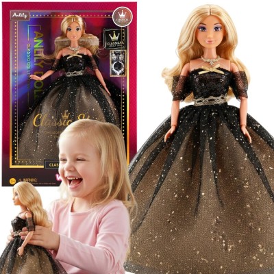 Lalka Lily Woopie - Wieczorowa Kreacja w Czerni i Złocie 30cm