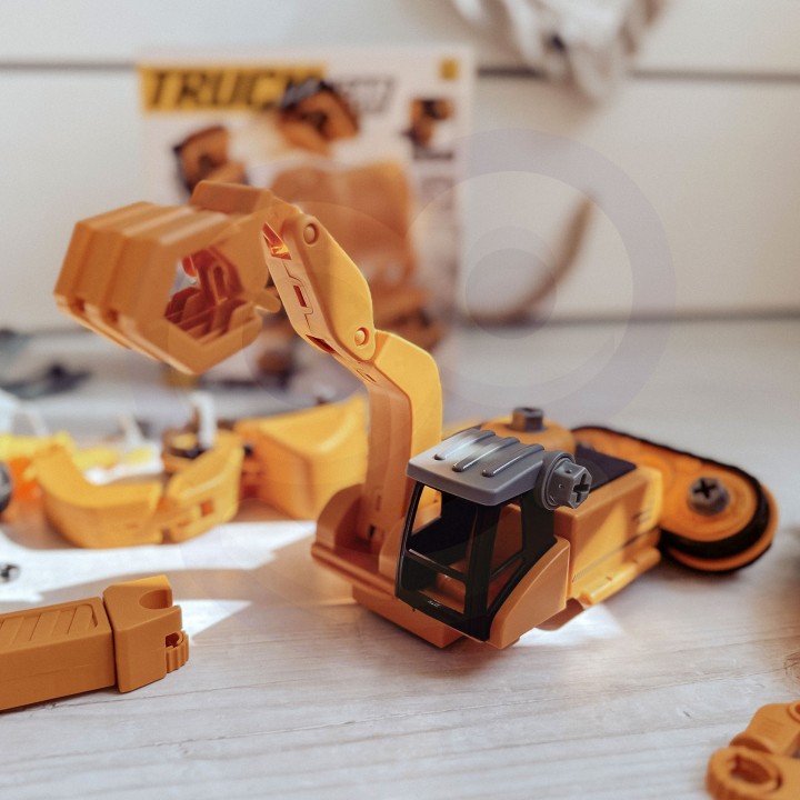 2-in-1 Construction Set Excavator Workshop Woopie - Toy for Children