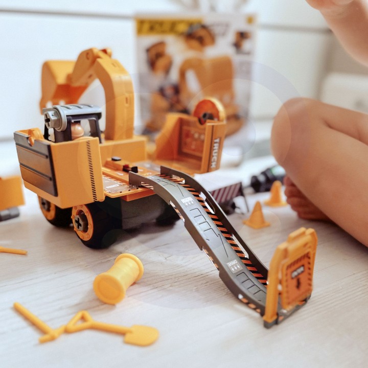 2-in-1 Construction Set Excavator Workshop Woopie - Toy for Children