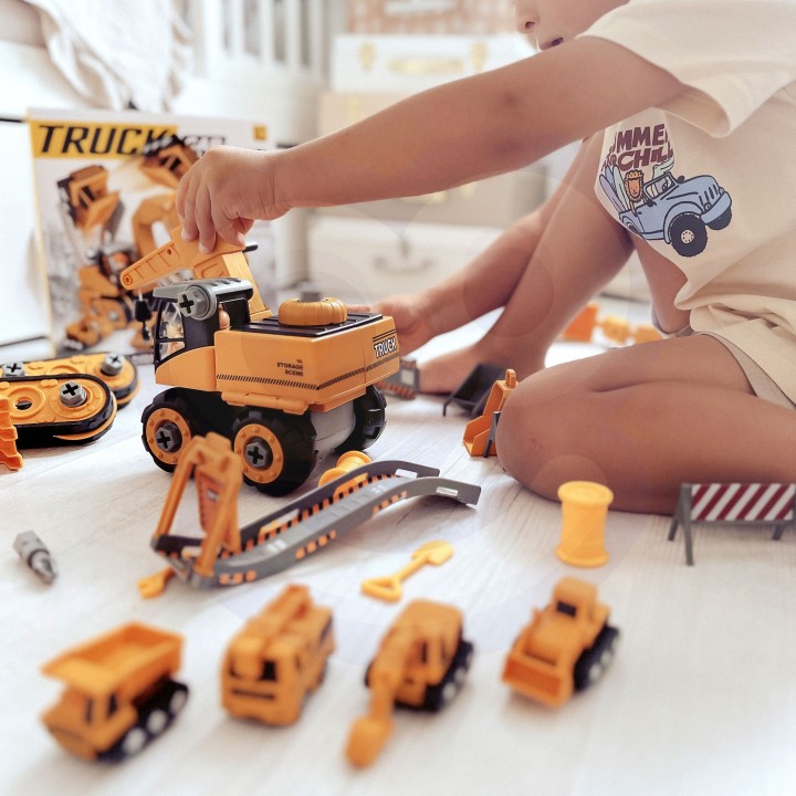 2-in-1 Construction Set Excavator Workshop Woopie - Toy for Children