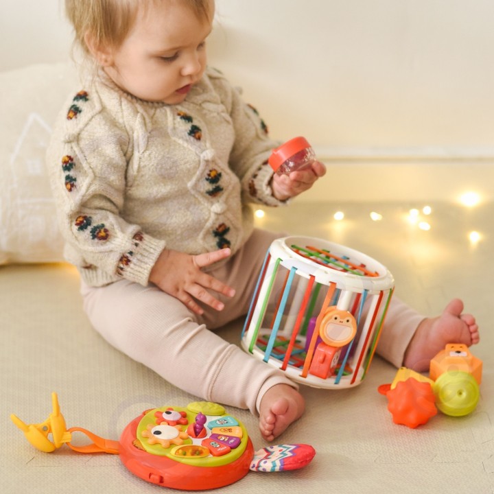 Interaktywna kostka edukacyjna WOOPIE - muzyka, sorter, rozwój dziecka