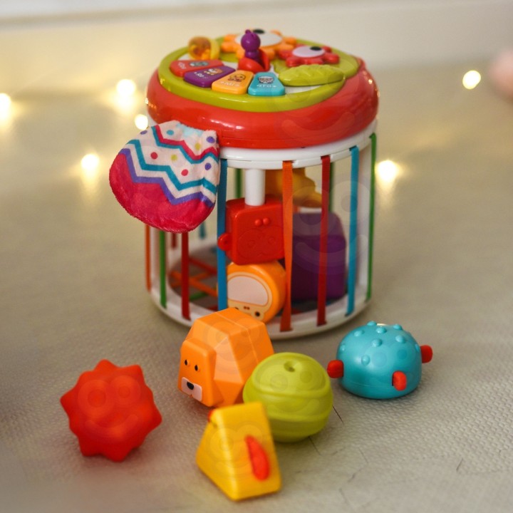 Interactive educational cube WOOPIE - music, sorter, child development