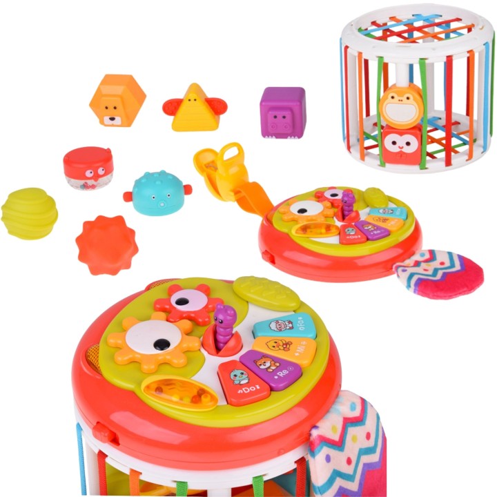 Interactive educational cube WOOPIE - music, sorter, child development