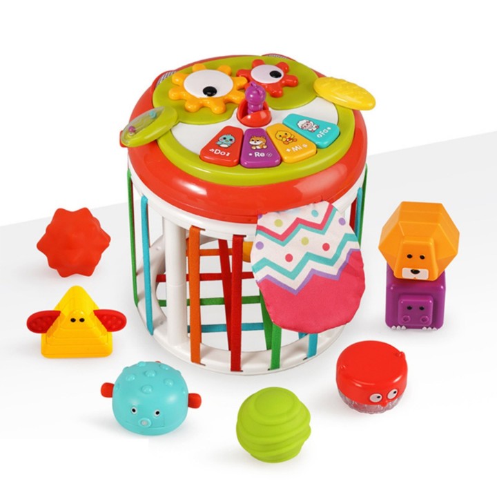 Interactive educational cube WOOPIE - music, sorter, child development