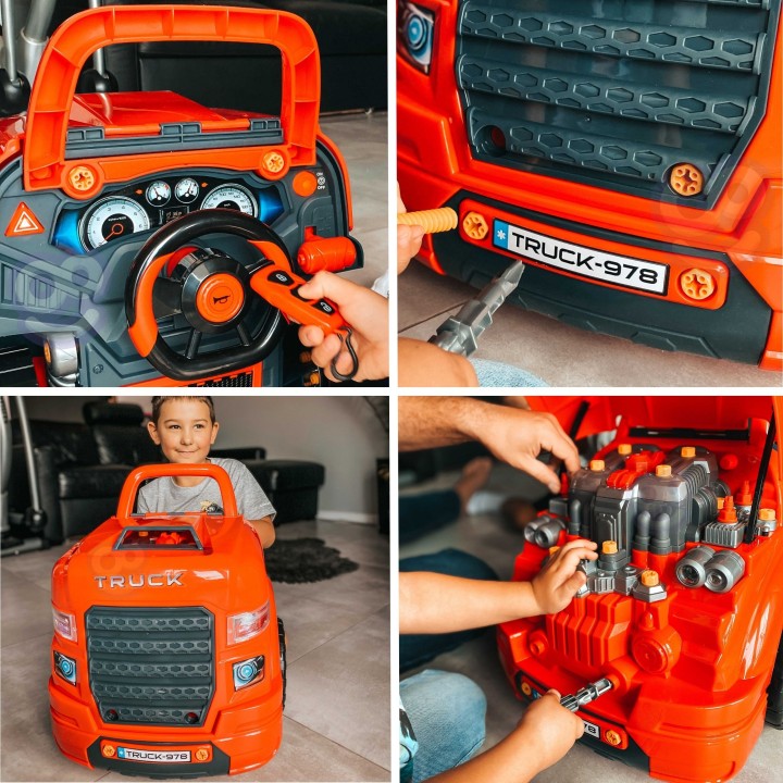 Little Mechanic Workshop Truck WOOPIE - 61-electro engine Remote control Sounds