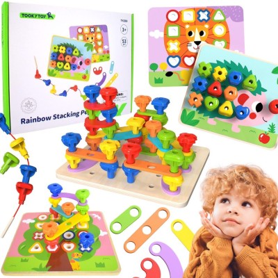 Montessori motor board for children 3+ - Tooky educational toy.