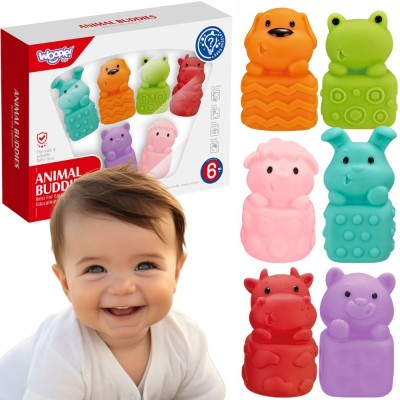 Soft Sensory Animals for Bath WOOPIE - Rubber Toys 6 pcs