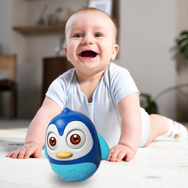 WOOPIE BABY Sensoryczny Pingwinek Wańka Wstańka - Zabawka dla Malucha