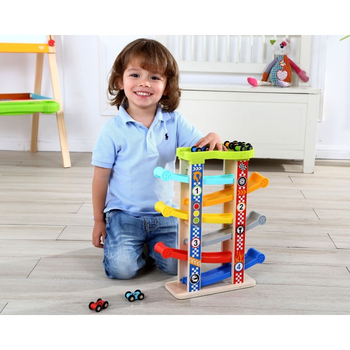TOOKY TOY Colorful Slide Track For Cars - Toys for Children