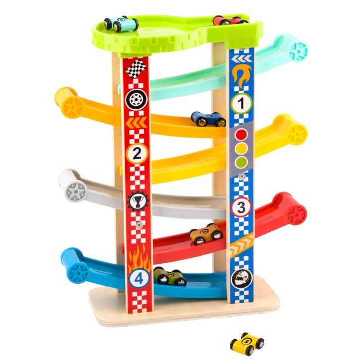 TOOKY TOY Colorful Slide Track For Cars - Toys for Children