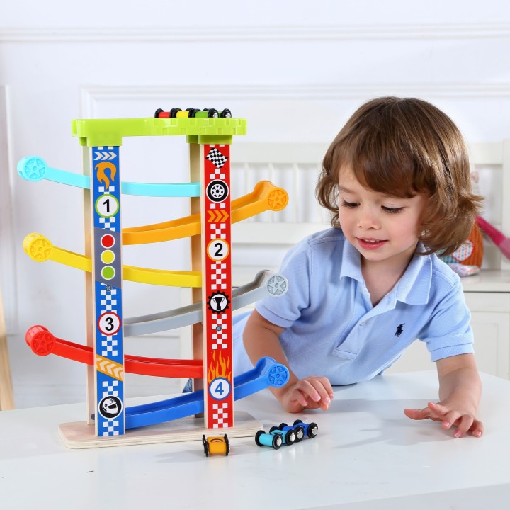 Kolorowa Zjeżdżalnia Tor Dla Samochodów TOOKY TOY - Zabawki dla Dzieci