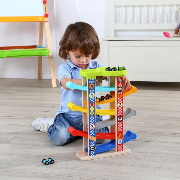 Kolorowa Zjeżdżalnia Tor Dla Samochodów TOOKY TOY - Zabawki dla Dzieci