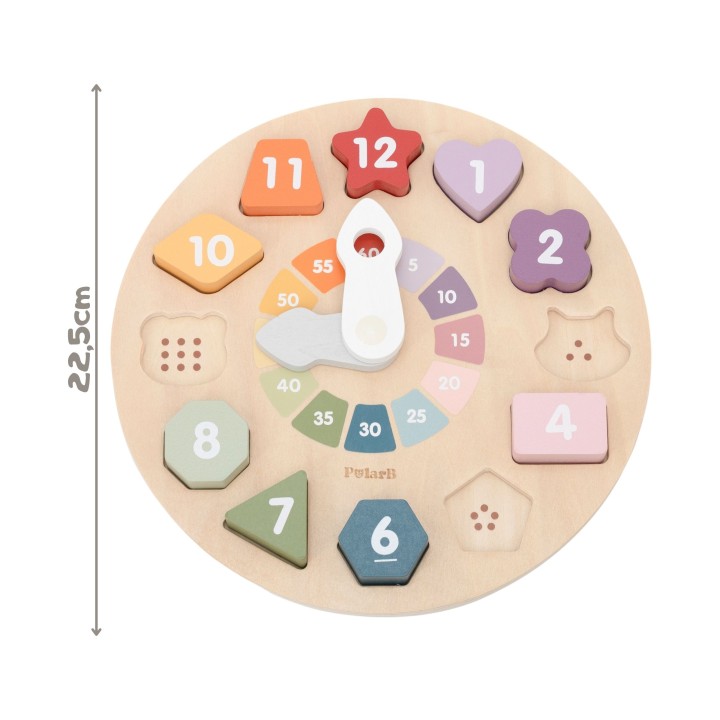 Viga Wooden Educational Clock Shape Sorter