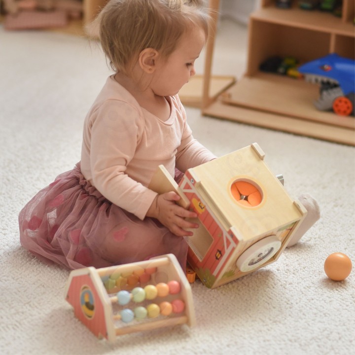Wooden Sorter Farm Tooky Toy-Abacus Shapes Animals Education