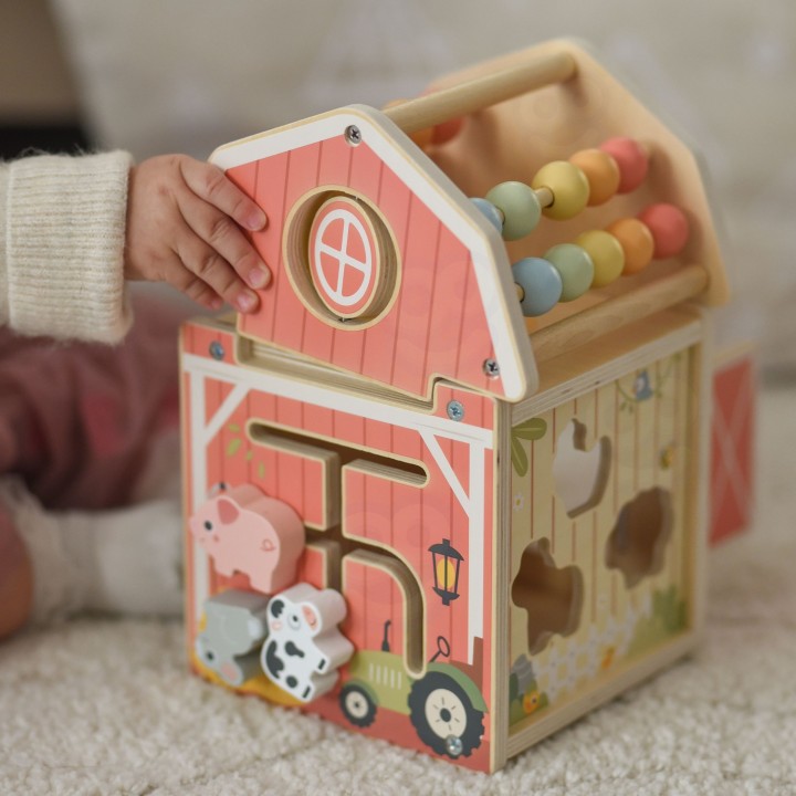 Wooden Sorter Farm Tooky Toy-Abacus Shapes Animals Education