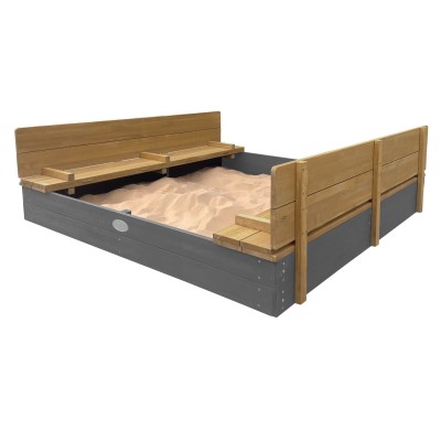 Large Garden Sandbox with Benches for Children - Creative Play with AXI