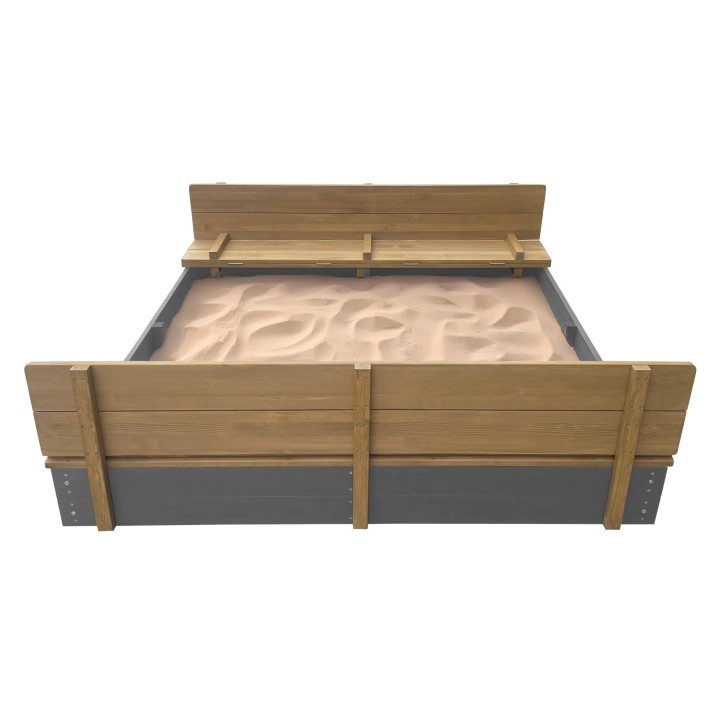 Large Garden Sandbox with Benches for Children - Creative Play with AXI