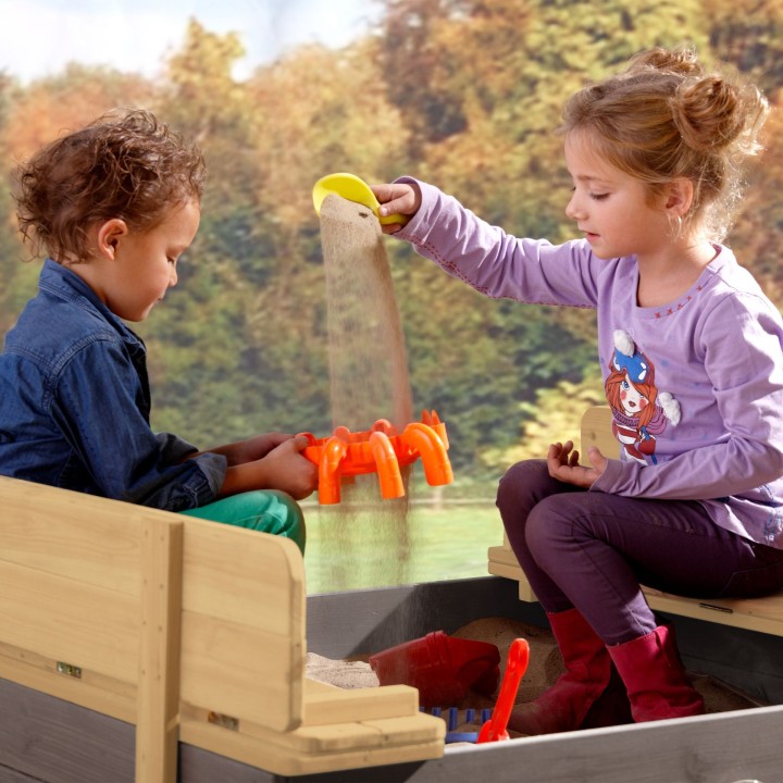 Garden Sandbox with Benches for Children - Creative Play with AXI