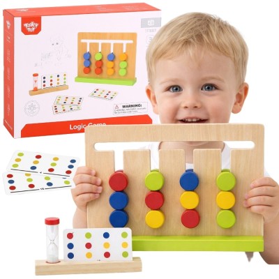 Drewniana Gra Logiczna Trening Bystrzaka Tooky Toy- Montessori 3+