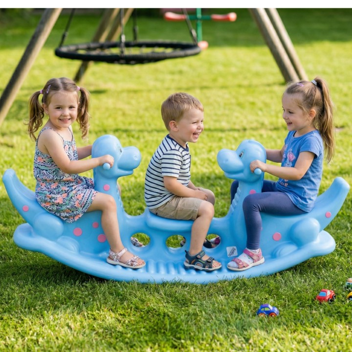 WOOPIE Dino Rocker Balance Swing Light Blue - perfect fun