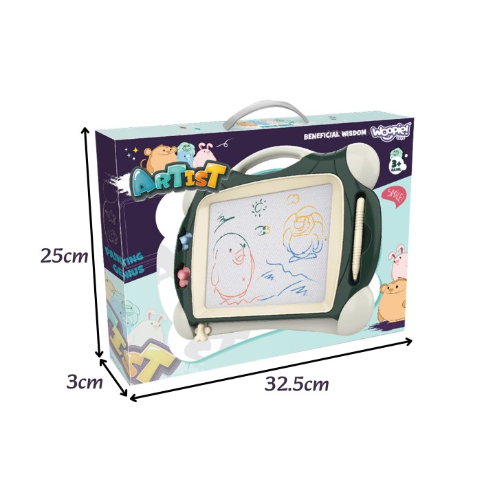 WOOPIE Magnetic Color Marker Board + 2 Stamps Green