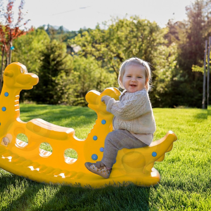 WOOPIE Dino Rocker Balance Swing Yellow for Children