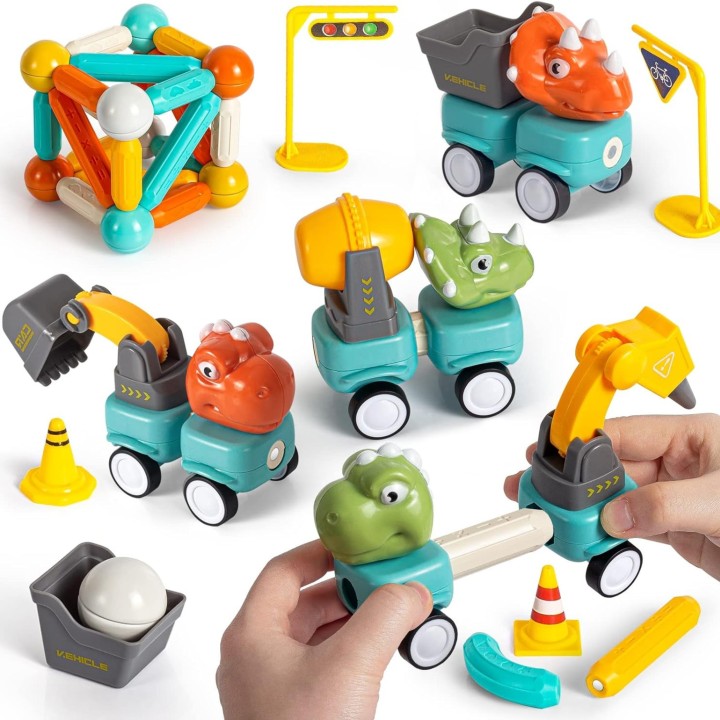 WOOPIE Dinosaurs Magnetic Blocks 84 pcs – Creative fun!