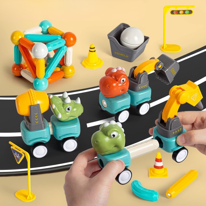 WOOPIE Dinosaurs Magnetic Blocks 84 pcs – Creative fun!