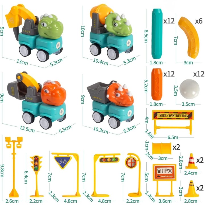 Klocki Magnetyczne Dinozaury WOOPIE 84 el. – Kreatywna zabawa!