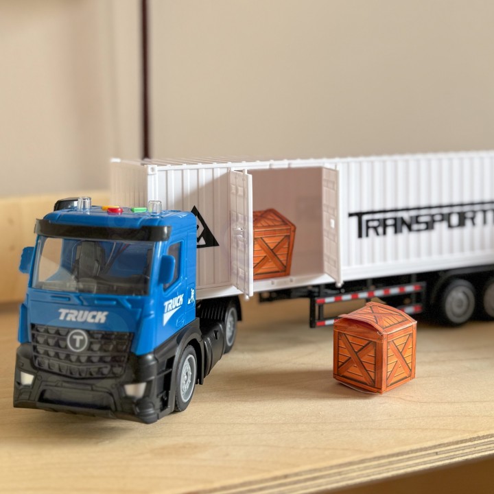 Freight Truck Woopie - Container Light Sound Pull-back