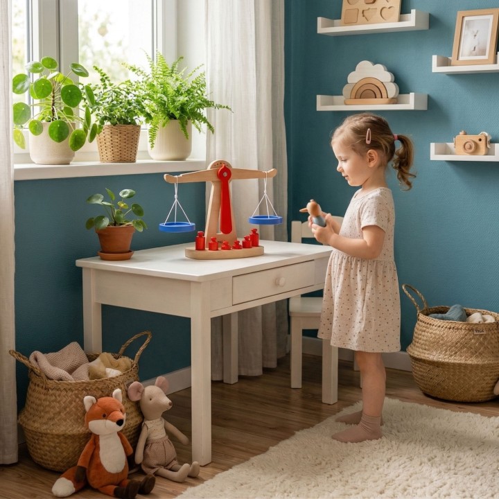 Viga wooden scale for children - learning math through play