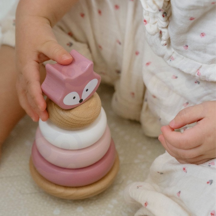 VIGA PolarB Wooden Educational Pyramid - Fox for children