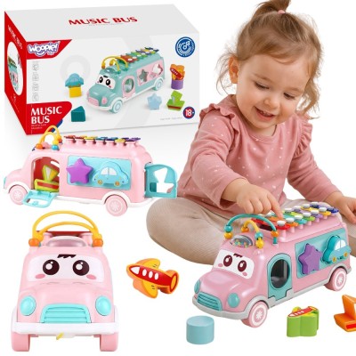 Musical Sorter Car with Cymbals WOOPIE - Educational Toy 18m