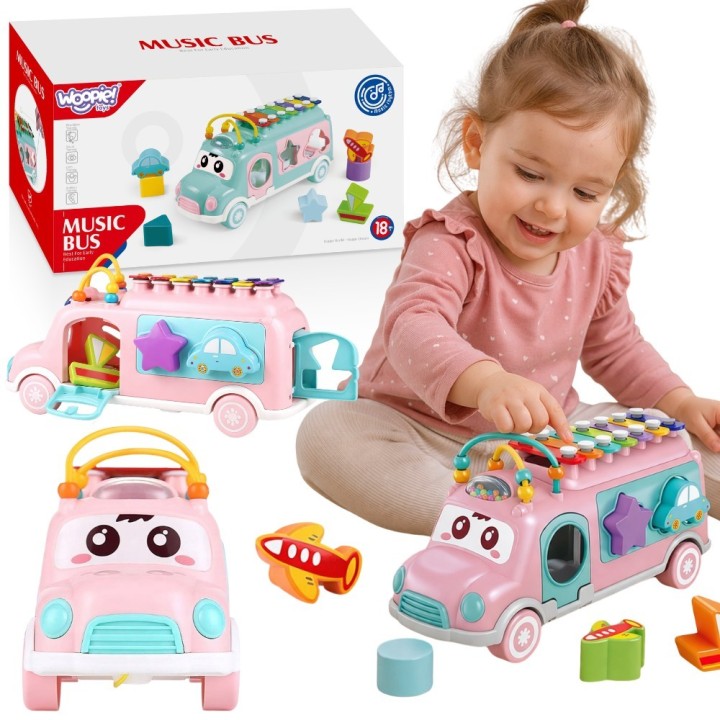 Musical Sorter Car with Cymbals WOOPIE - Educational Toy 18m