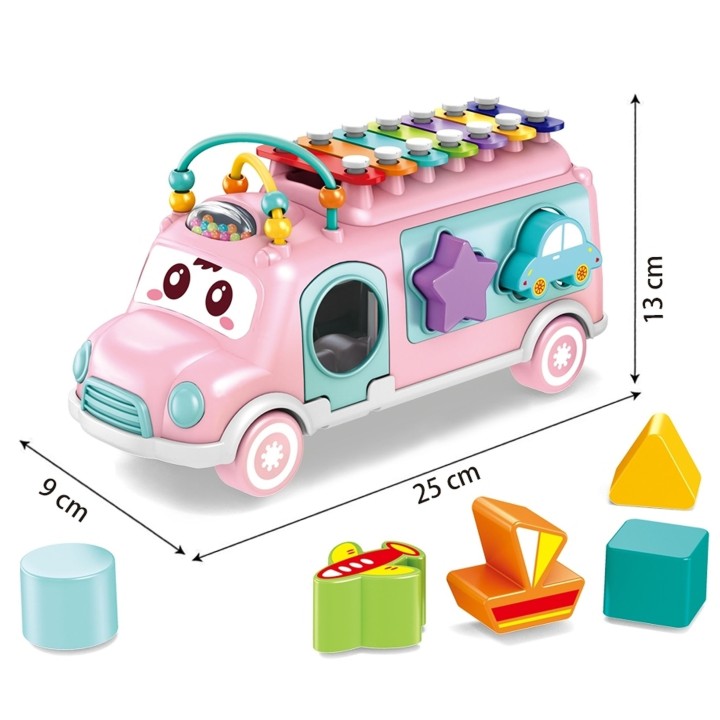 Musical Sorter Car with Cymbals WOOPIE - Educational Toy 18m