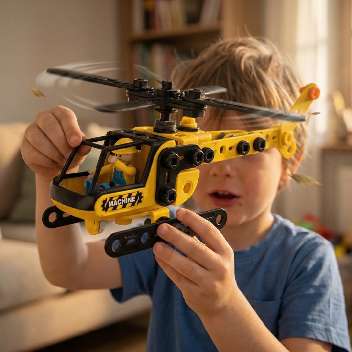 Woopie 6-in-1 Construction Vehicles Construction Set - Creative fun!