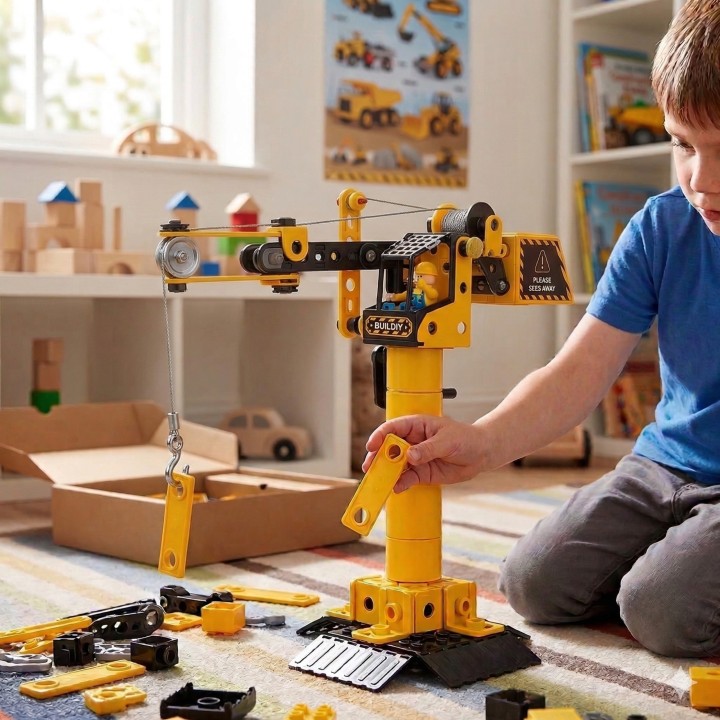 Woopie 6-in-1 Construction Vehicles Construction Set - Creative fun!
