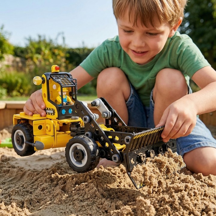 Woopie 6-in-1 Construction Vehicles Construction Set - Creative fun!