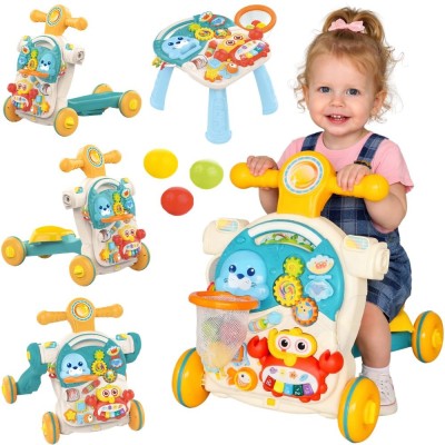 WOOPIE BABY 4w1: Pchacz, Chodzik, Stolik Edukacyjny, Hulajnoga