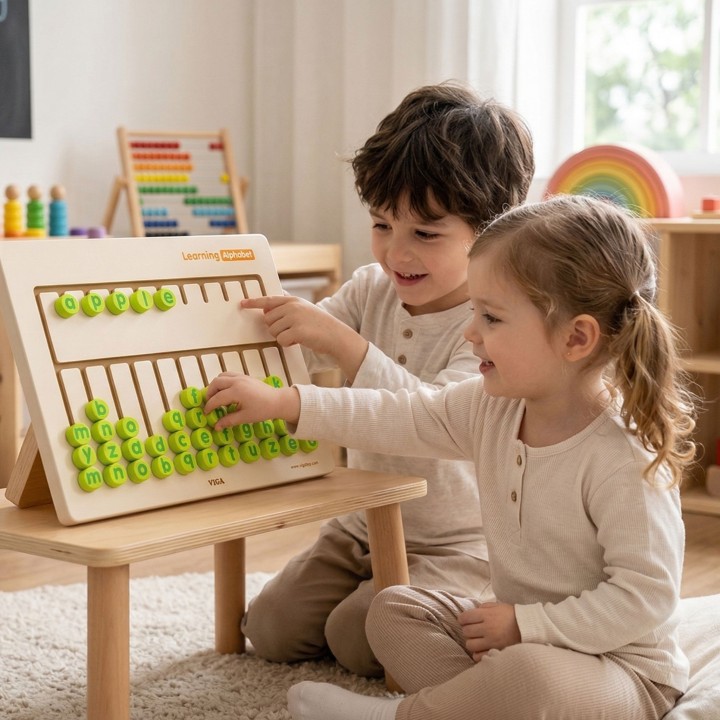 Viga Toys Sensory Board - Learning the Alphabet for Children