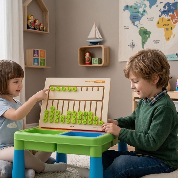Viga Toys Sensory Board - Learning the Alphabet for Children