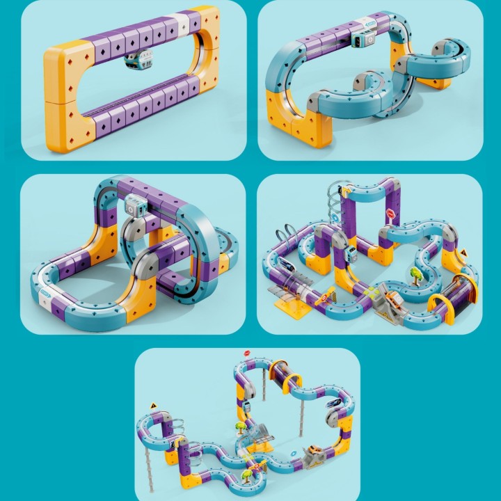 WOOPIE Magnetic Railway Track Construction Set 126 pcs.